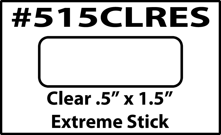 515CLRES Clear Rectangular Sticker Label Seals ProfessionalLabel.com